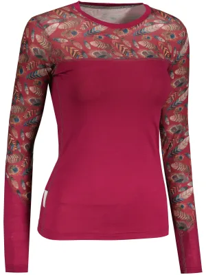 Női termo felső SENSOR MERINO IMPRESS 21200019 LILA/FEATHER