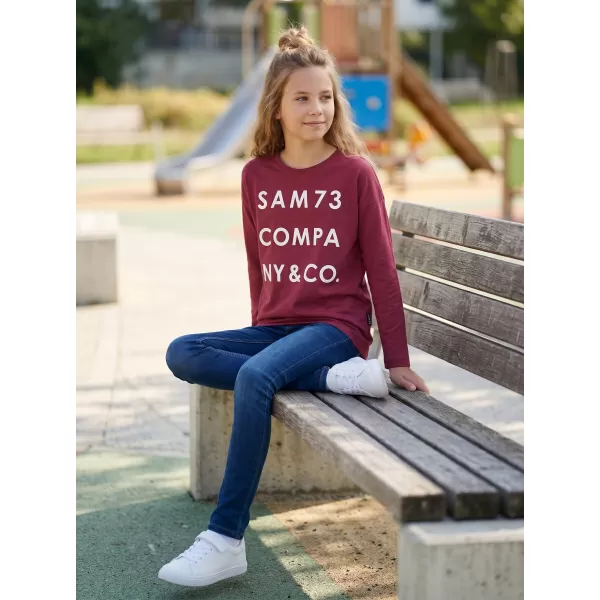  Hosszú ujjú lány póló SAM 73 KAT GT 557 SÖTÉT RÓZSASZÍNŰ 