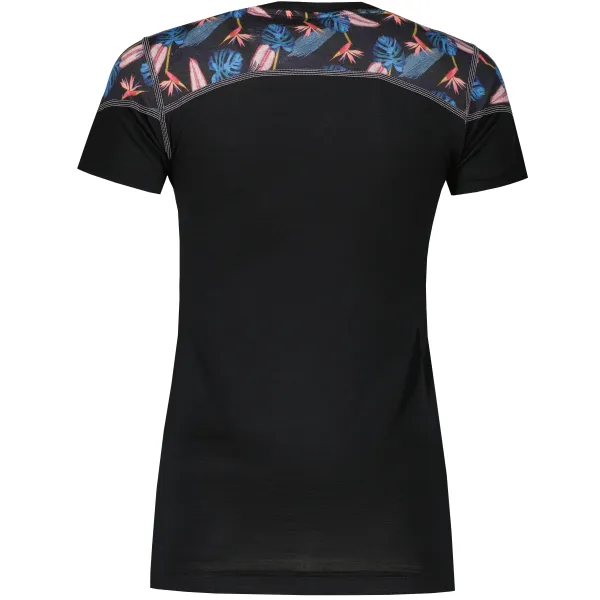  Női termo felső SENSOR MERINO IMPRESS 21100008 FEKETE/FLORAL 