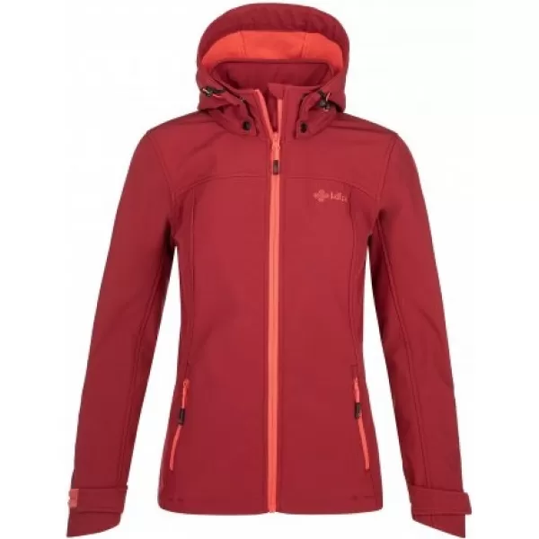  Női softshell kabát KILPI RAVIA-W QL0001KI SÖTÉT VÖRÖS 