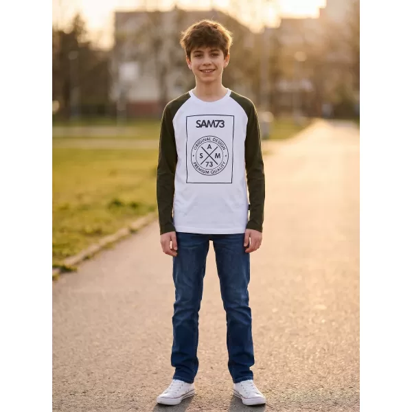  Fiú T -phirt hosszú ujjú SAM 73 JACK BT 553 FEHÉR 