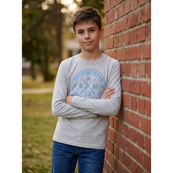  Fiú T -phirt hosszú ujjú SAM 73 SASHA BT 552 VILÁGOSSZÜRKE 