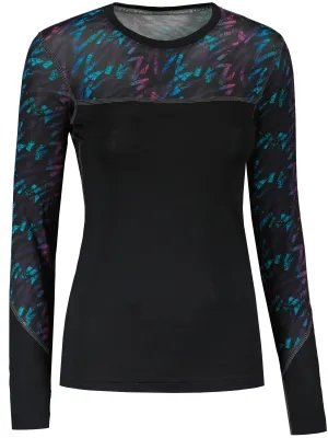 Női thermo felső SENSOR MERINO IMPRESS 21200018 FEKETE/STRIPES