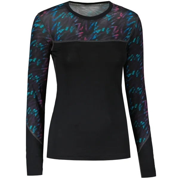  Női thermo felső SENSOR MERINO IMPRESS 21200018 FEKETE/STRIPES 