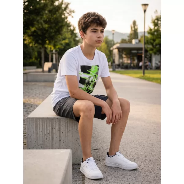  Fiú T -póló rövid ujjú SAM 73 LEO BT 550 FEHÉR 