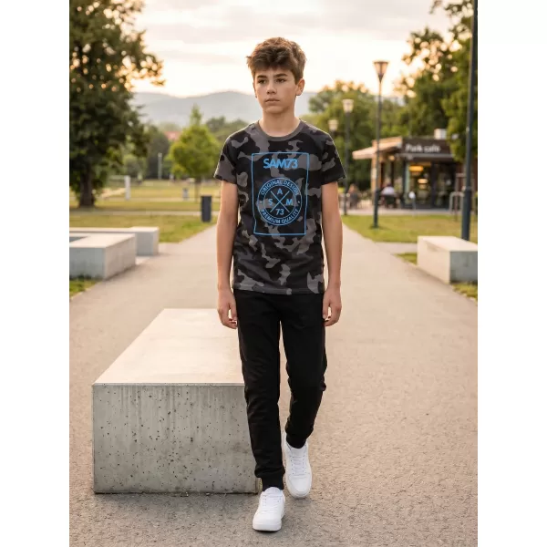 Fiú rövid ujjú póló SAM 73 TOBY BT 549 FEKETE 