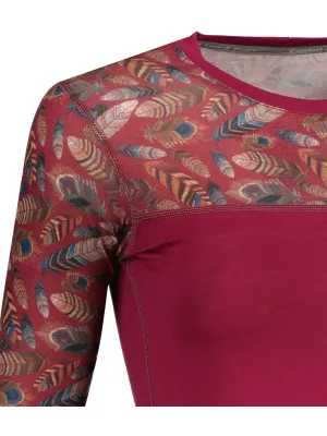 Női termo felső SENSOR MERINO IMPRESS 21200019 LILA/FEATHER