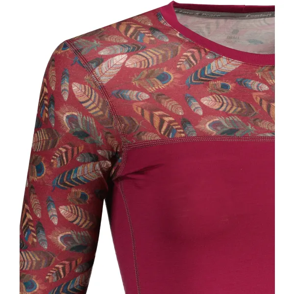  Női termo felső SENSOR MERINO IMPRESS 21200019 LILA/FEATHER 
