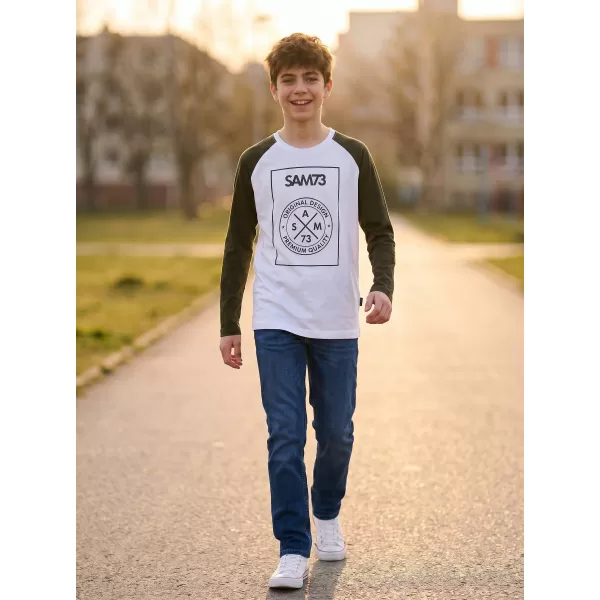  Fiú T -phirt hosszú ujjú SAM 73 JACK BT 553 FEHÉR 