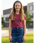 Rövid ujjú lány póló SAM 73 CAROLINE GT 554 SÖTÉT RÓZSASZÍNŰ