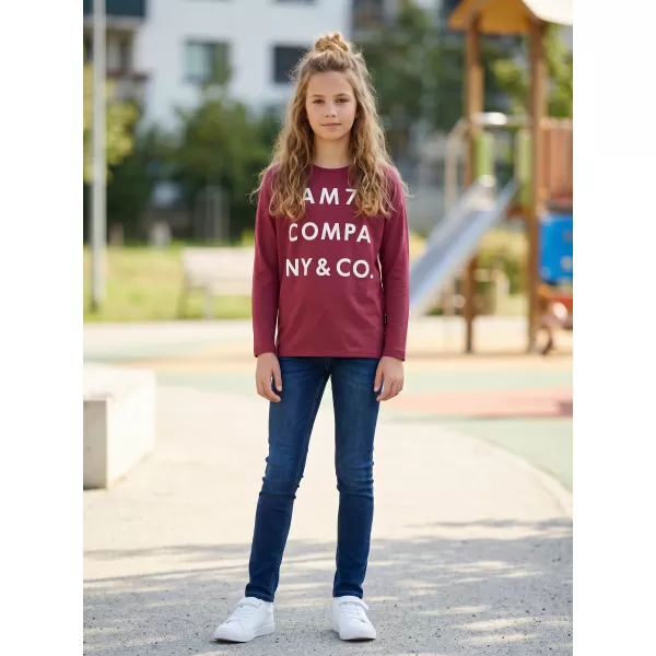  Hosszú ujjú lány póló SAM 73 KAT GT 557 SÖTÉT RÓZSASZÍNŰ 