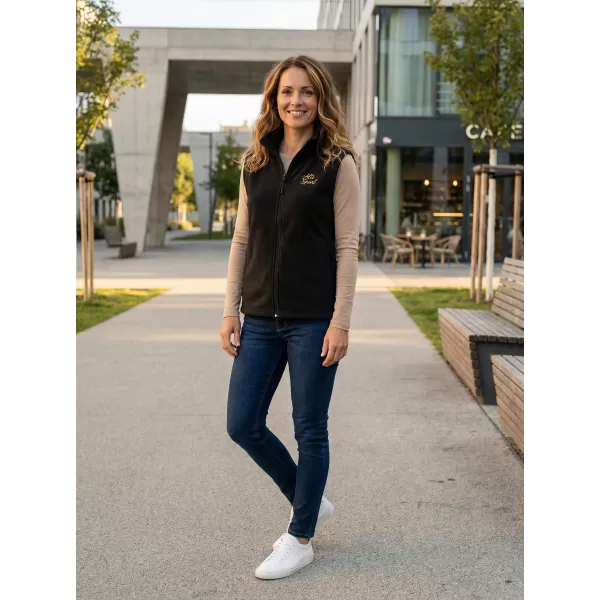  Női gyapjú mellény ALTISPORT ALW056518 FEKETE ÉS ARANY 