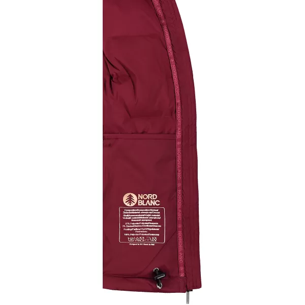  Női téli mellény NORDBLANC PLAINNESS NBWJL7536 BURGUNDIA 