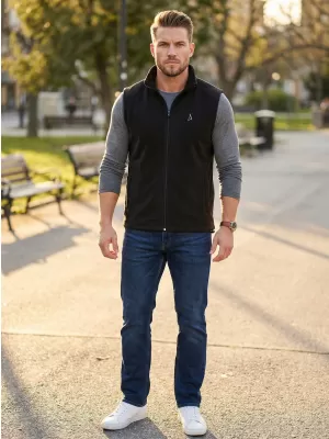 Férfi polár mellény ALTISPORT ALM002518 FEKETE