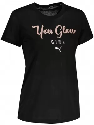 Női póló PUMA PERFORMANCE SLOGAN SS TEE 520920-51 PUMA FEKETE/Q4