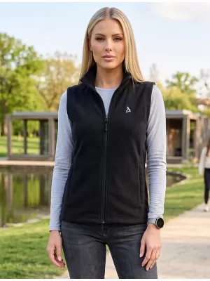 Női gyapjú mellény ALTISPORT ALW002518 FEKETE ÉS EZÜST