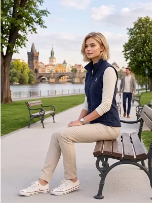 Női gyapjú mellény ALTISPORT ALW002518 SÖTÉTKÉK
