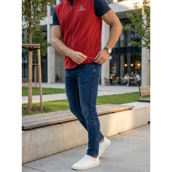  Férfi polár mellény ALTISPORT ALM006518 BURGUNDIA 
