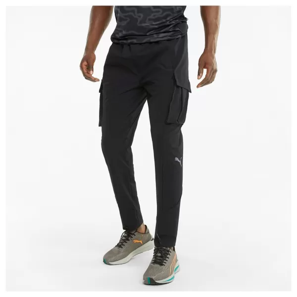  Férfi melegítőnadrág PUMA RUN WOVEN CARGO PANT M 520864-01 PUMA FEKETE 