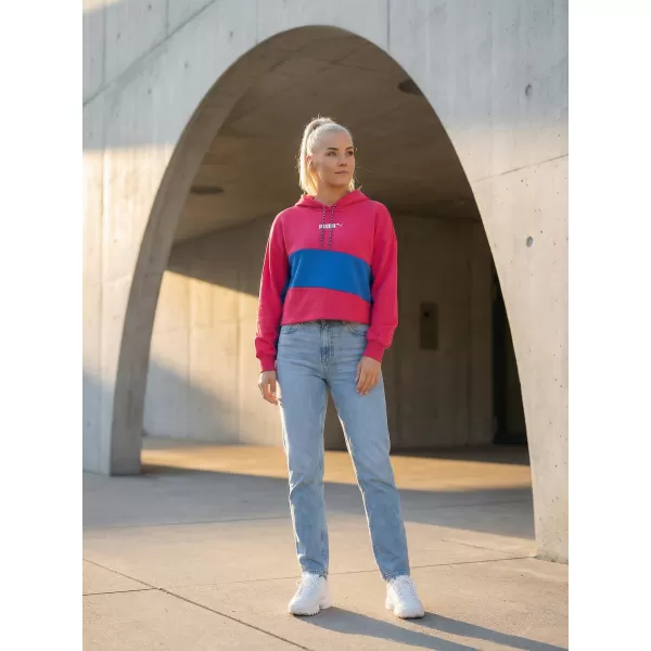 Női crop felső pulóver PUMA INTL HOODIE TR 531649-14 CÉKLA LILA 