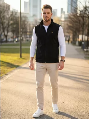 Férfi polár mellény ALTISPORT ALM002518 FEKETE ÉS ARANY