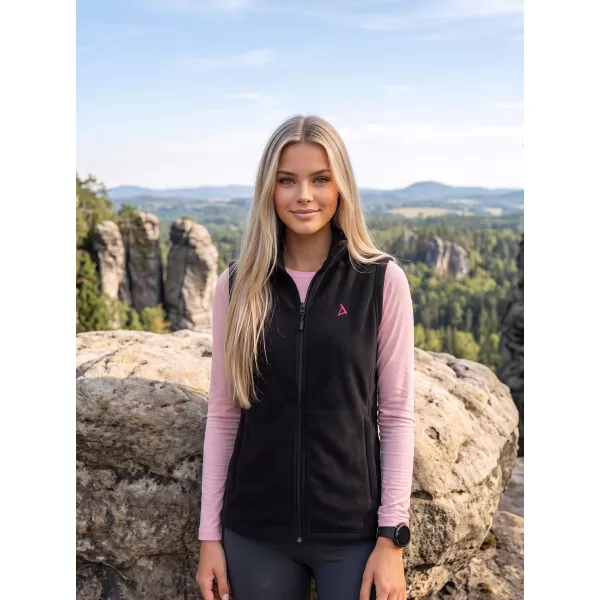  Női gyapjú mellény ALTISPORT ALW002518 FEKETE RÓZSASZÍN 