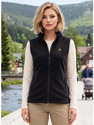 Női gyapjú mellény ALTISPORT ALW002518 FEKETE ÉS ARANY