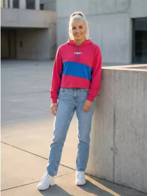 Női crop felső pulóver PUMA INTL HOODIE TR 531649-14 CÉKLA LILA
