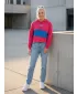 Női crop felső pulóver PUMA INTL HOODIE TR 531649-14 CÉKLA LILA
