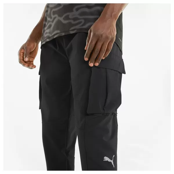  Férfi melegítőnadrág PUMA RUN WOVEN CARGO PANT M 520864-01 PUMA FEKETE 