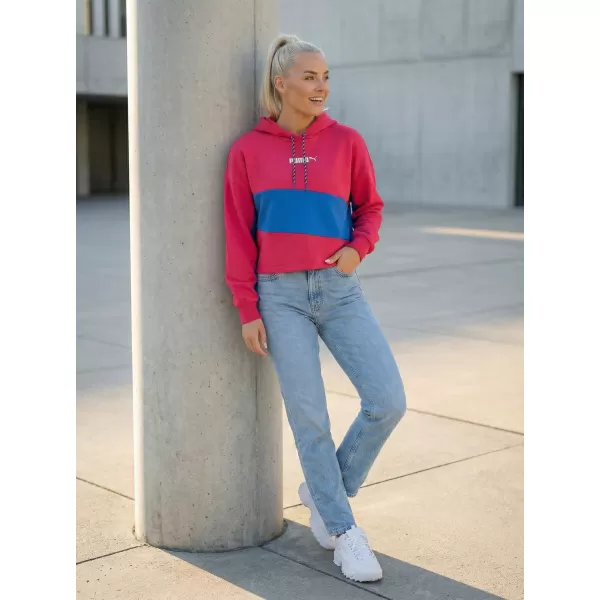  Női crop felső pulóver PUMA INTL HOODIE TR 531649-14 CÉKLA LILA 