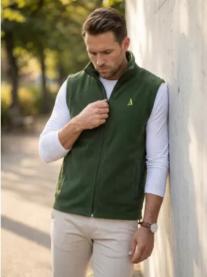 Férfi polár mellény ALTISPORT ALM002518 ÜVEG ZÖLD