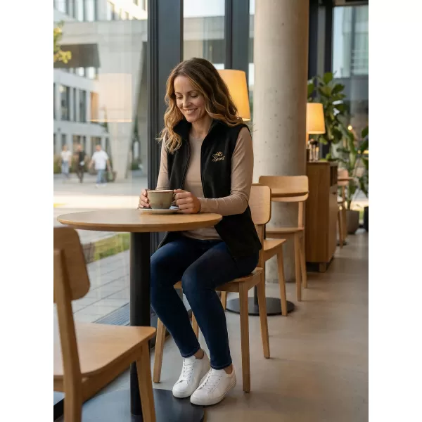  Női gyapjú mellény ALTISPORT ALW056518 FEKETE ÉS ARANY 