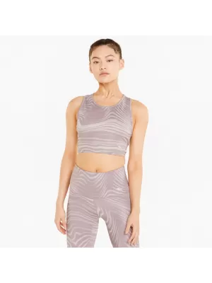 Női felső PUMA STUDIO AOP CROP TANK 521561-18 FÜRJ
