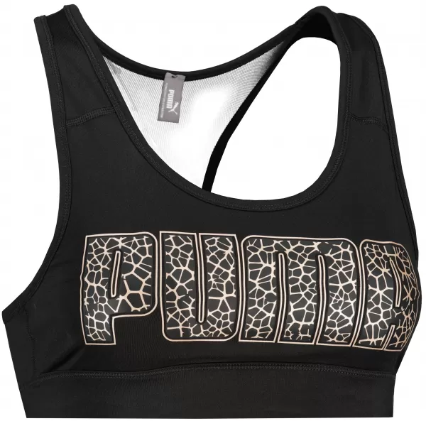  Női sportmelltartó PUMA MID IMPACT 4KEEPS BRA 520304-99 PUMA FEKETE/METÁL 