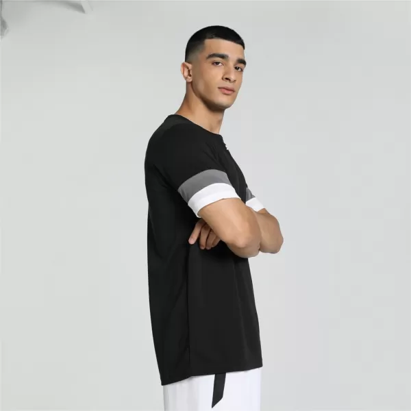  Férfi funkcionális póló PUMA TEAMRISE JERSEY 704932-03 PUMA FEKETE/FÜSTÖLT GYÖNGY/PUMA FEHÉR 