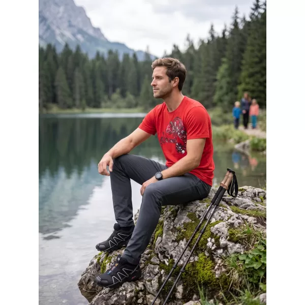  Pánské triko ALTISPORT CARRYOVER ALM136129 ČERVENÁ 