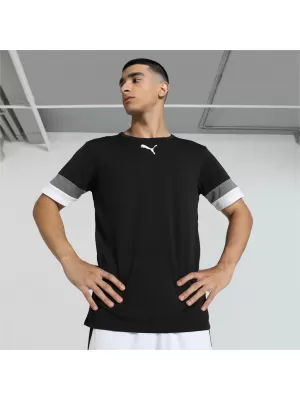Férfi funkcionális póló PUMA TEAMRISE JERSEY 704932-03 PUMA FEKETE/FÜSTÖLT GYÖNGY/PUMA FEHÉR