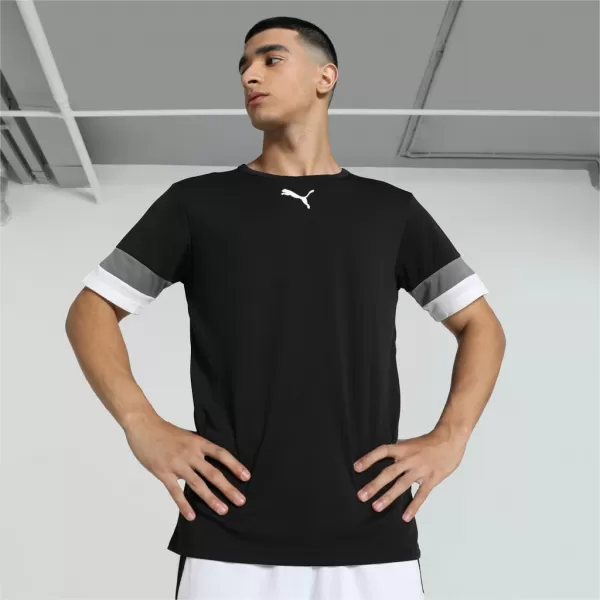  Férfi funkcionális póló PUMA TEAMRISE JERSEY 704932-03 PUMA FEKETE/FÜSTÖLT GYÖNGY/PUMA FEHÉR 