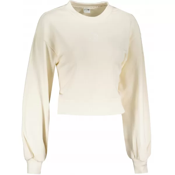  Női crop felső pulóver PUMA CLASSICS PUFF SLEEVE CREW 531616-73 ELEFÁNTCSONT IZZÁS 