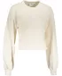 Női crop felső pulóver PUMA CLASSICS PUFF SLEEVE CREW 531616-73 ELEFÁNTCSONT IZZÁS
