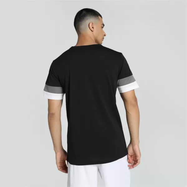  Férfi funkcionális póló PUMA TEAMRISE JERSEY 704932-03 PUMA FEKETE/FÜSTÖLT GYÖNGY/PUMA FEHÉR 