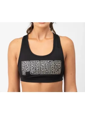Női sportmelltartó PUMA MID IMPACT 4KEEPS BRA 520304-99 PUMA FEKETE/METÁL