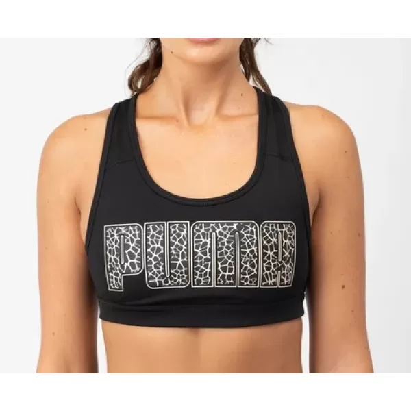  Női sportmelltartó PUMA MID IMPACT 4KEEPS BRA 520304-99 PUMA FEKETE/METÁL 