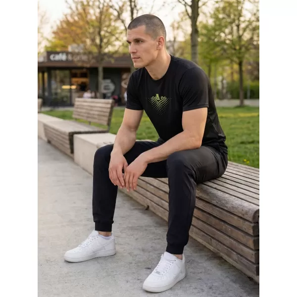  Pánské funkční triko ALTISPORT CARRYOVER ALM148124 ČERNOZELENÁ 
