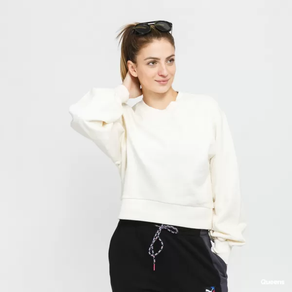  Női crop felső pulóver PUMA CLASSICS PUFF SLEEVE CREW 531616-73 ELEFÁNTCSONT IZZÁS 