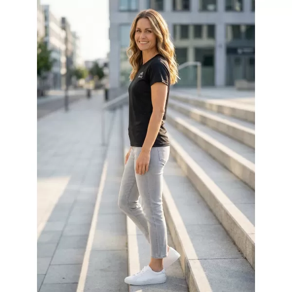  Funkcionális női póló ALTISPORT ALW056140 FEKETE ÉS FEHÉR 
