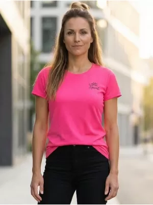 Funkcionális női póló ALTISPORT ALW056140 NEON RÓZSASZÍN