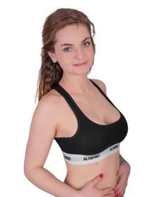 Női melltartó ALTISPORT DAKA LUNX085 FEKETE-FEHÉR