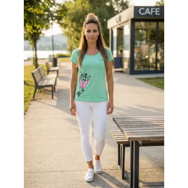  Dámské triko ALTISPORT CARRYOVER ALW137122 MÁTOVÁ 
